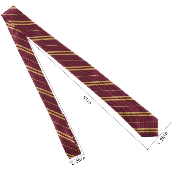 RESERVED FB GREAT FOR HARRY POTTER COSPLAY DRESS UP RED & GOLD TIE - Picture 3 of 16